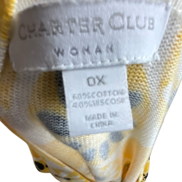 Charter Club Sunflower Cardigan Button Down Sweater - Picture 8 of 10